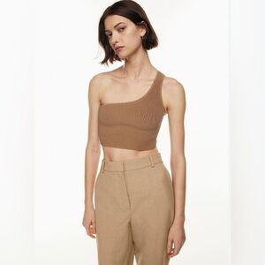 ARITZIA Babaton Sculpt knit one-shoulder cropped tank